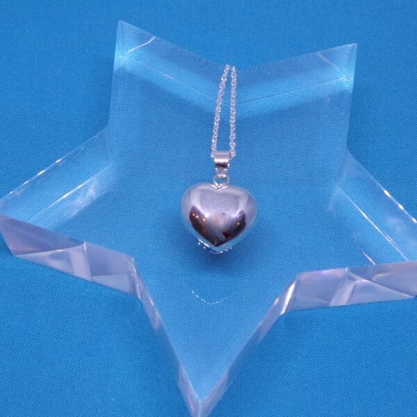 Gorgeous Chunky Sterling Silver Heart on Sterling Silver Chain