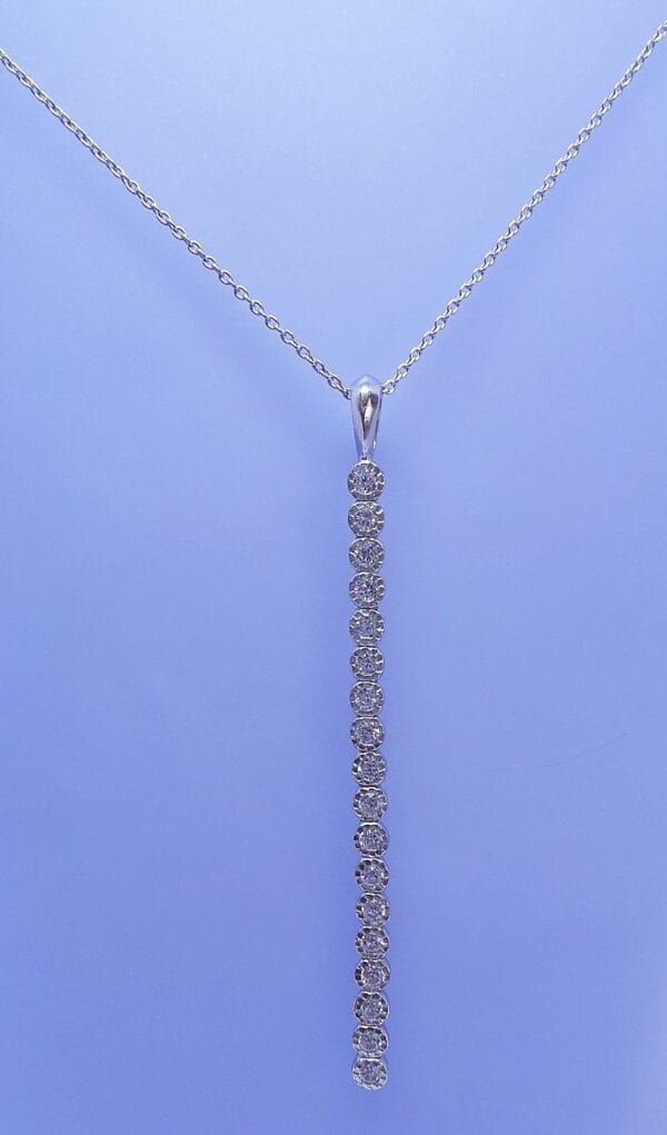 Sterling Silver Necklace with Sparkling CZ Pendant