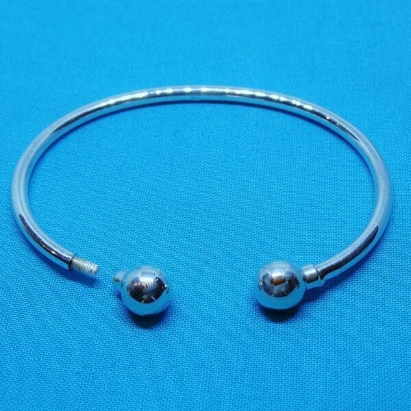 Fabulously Chunky, Solid, Screw End Sterling Silver Torque Bangle