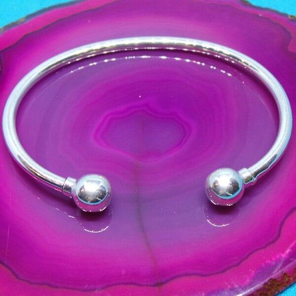 Fabulously Chunky, Solid, Screw End Sterling Silver Torque Bangle