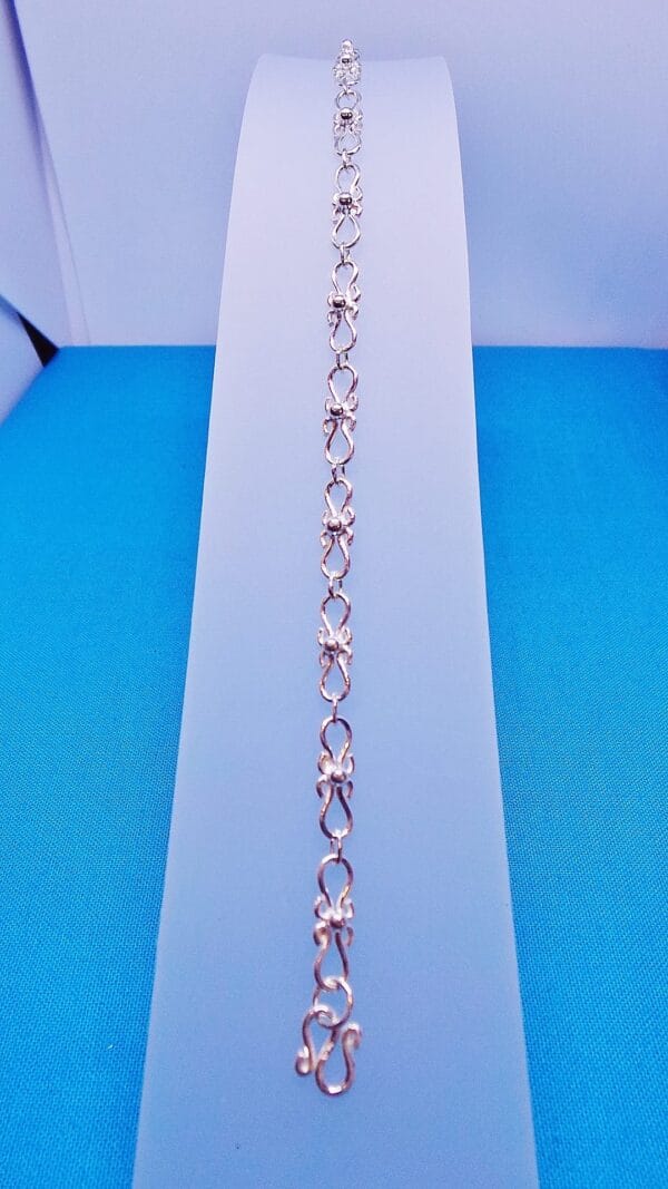 Demure, Simple, Sterling Silver, Link Bracelet