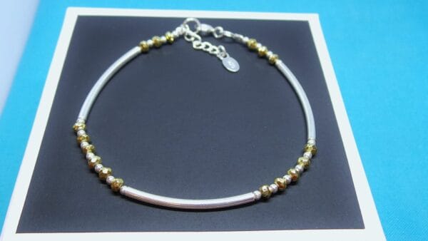 Charming Sterling Silver Pyrite Bracelet