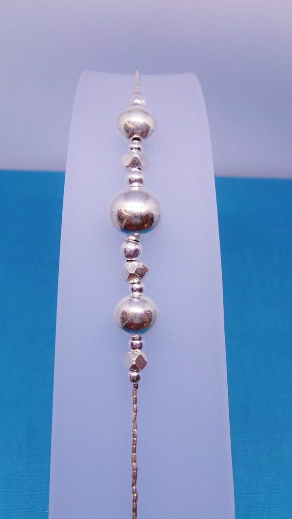 Chunky, Hand Made, Sterling Silver Ball Bracelet