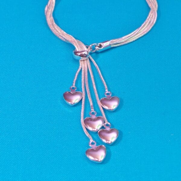 Sparkling Silver Plated Heart Bracelet