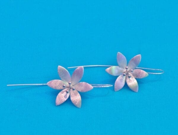 Sophisticated Sterling Silver Matte Flower Earrings