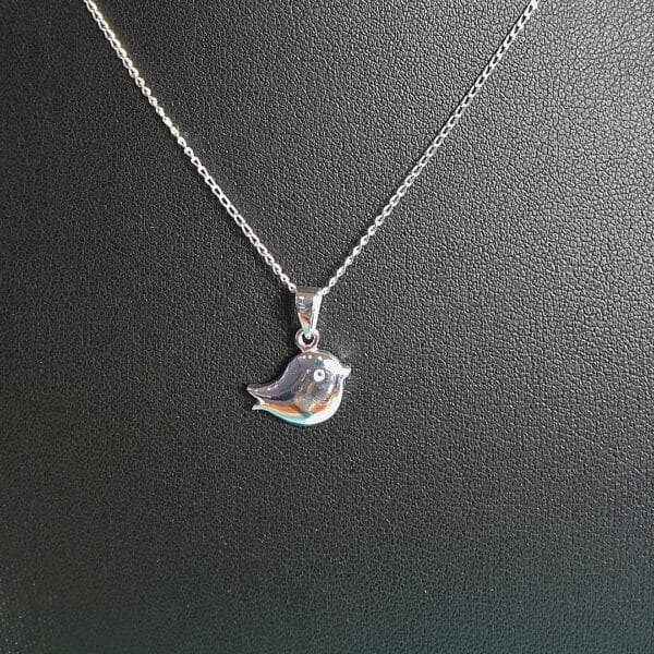 Adorable, Bijou Sterling Silver Bird Pendant