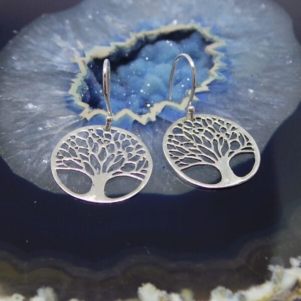 Classic, Sterling Silver, Tree of Life Earrings