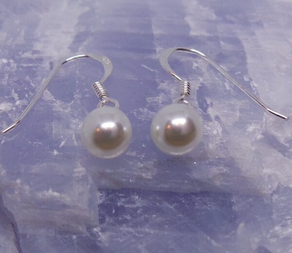 Classical Sterling Silver Pearl Earrings