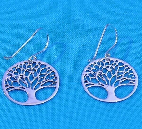 Classic, Sterling Silver, Tree of Life Earrings