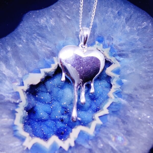 Stunning Sterling SilverMelting Heart Pendant