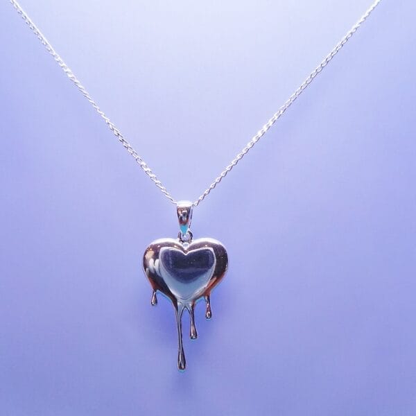 Stunning Sterling SilverMelting Heart Pendant