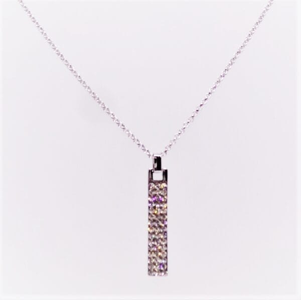 Sophisticated Statement Crystal Rhodium Plated Necklace with Sparkling Crystals