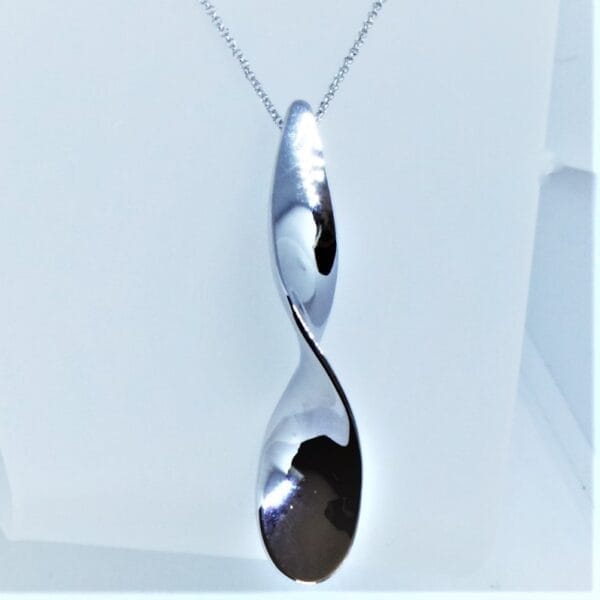 Stunning Statement Rhodium Plated Pendant