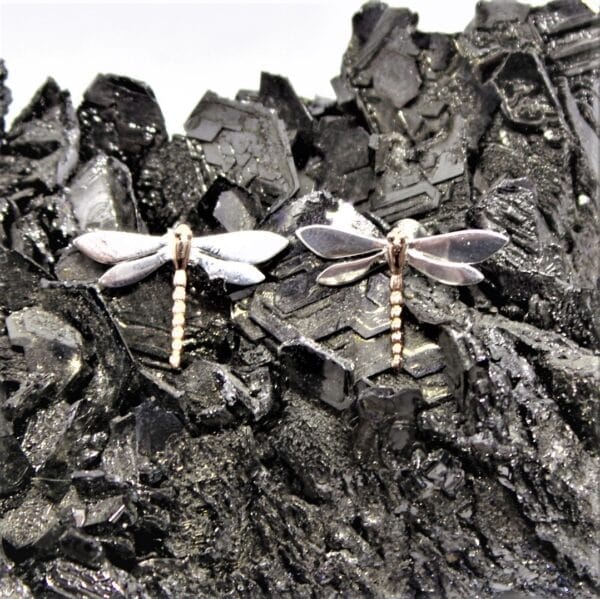 Delightful Davina Dragonfly Silver Earrings