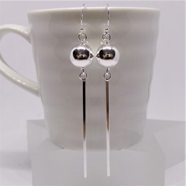 Sterling Silver Marci Long Drop Earrings