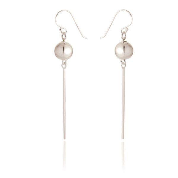 Sterling Silver Marci Long Drop Earrings